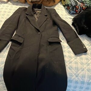 Zara black Monteco Peacoat size small